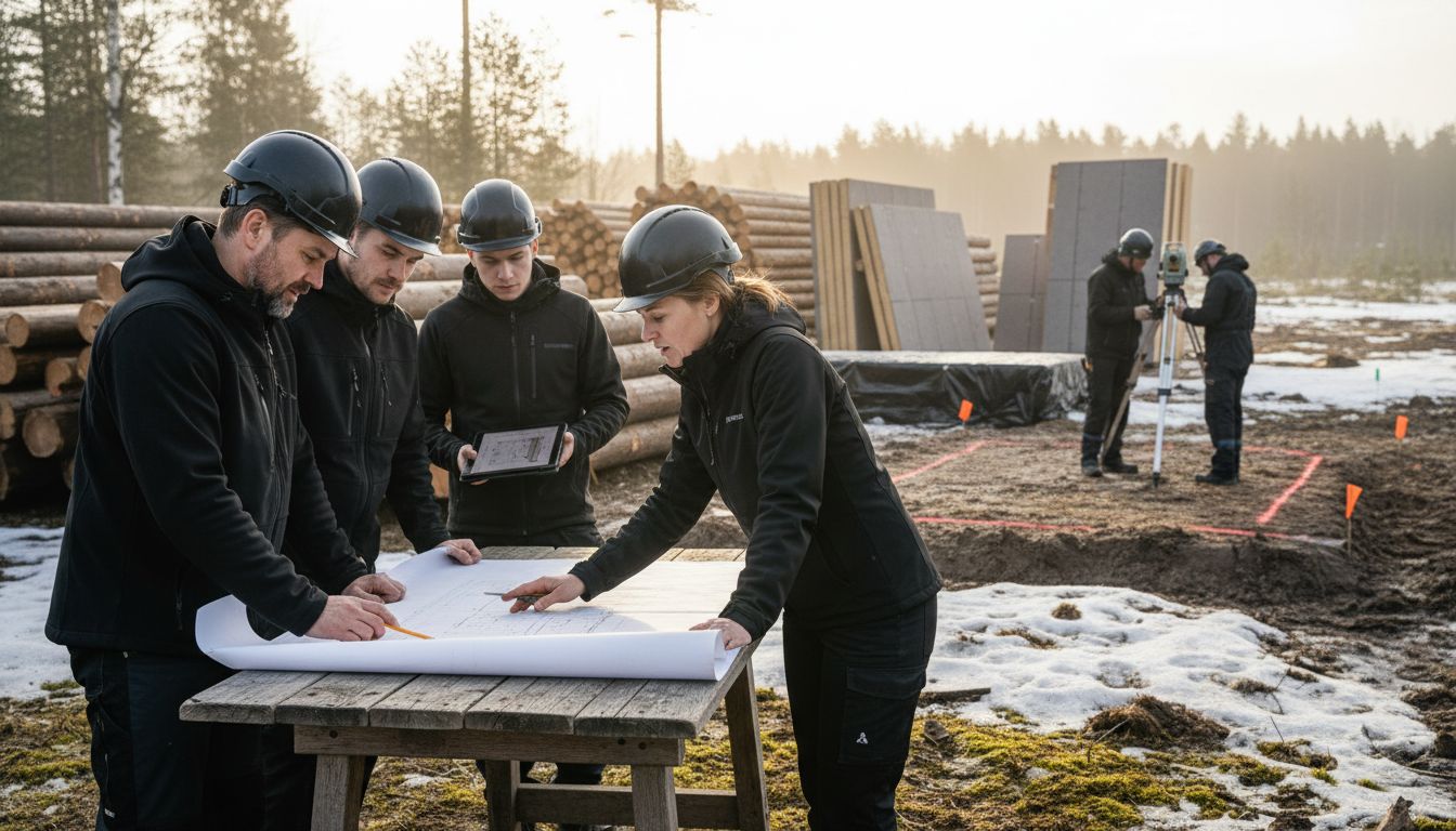 hirsirakentaminen työmaa suunnittelu