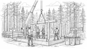 nykyaikainen hirsirakentaminen luonto