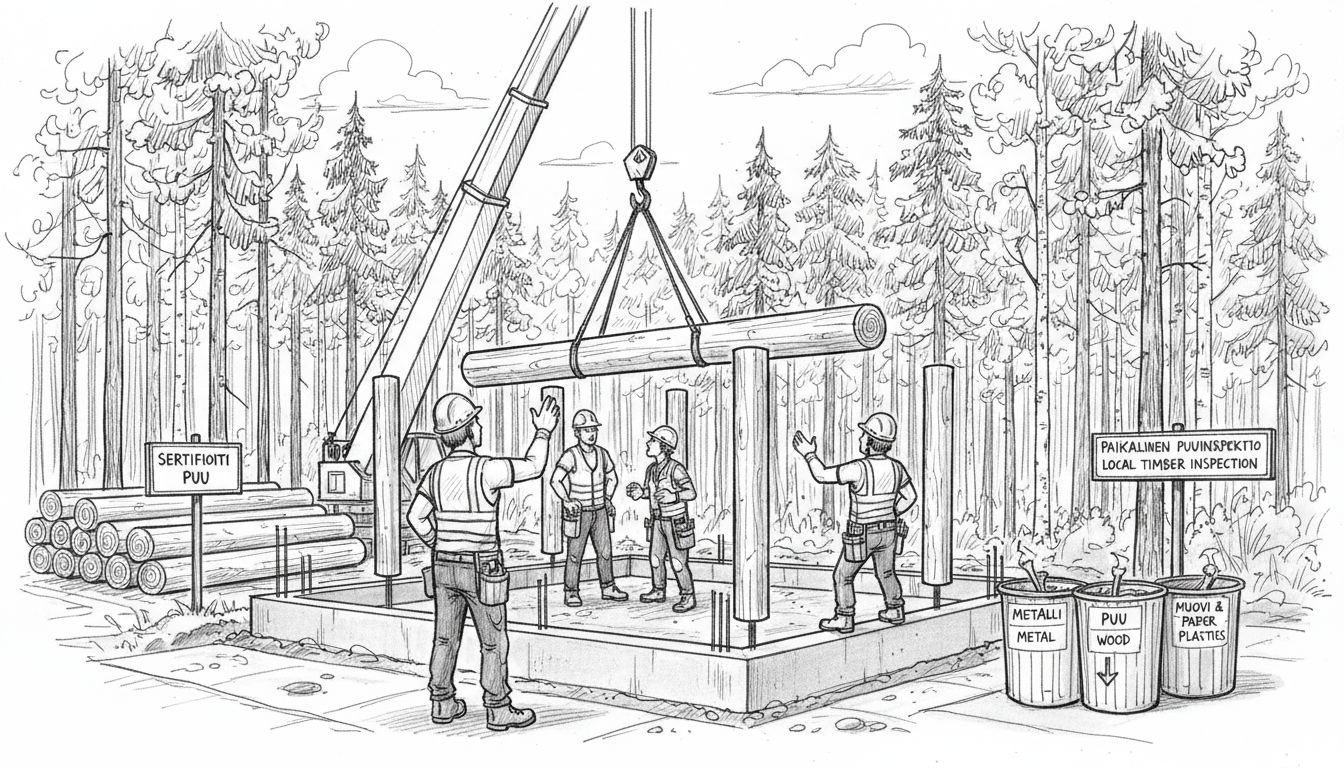 nykyaikainen hirsirakentaminen luonto