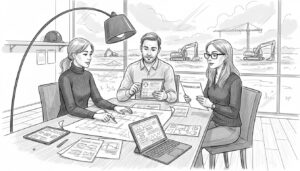 rakentamisen esivalmistelut tiimi