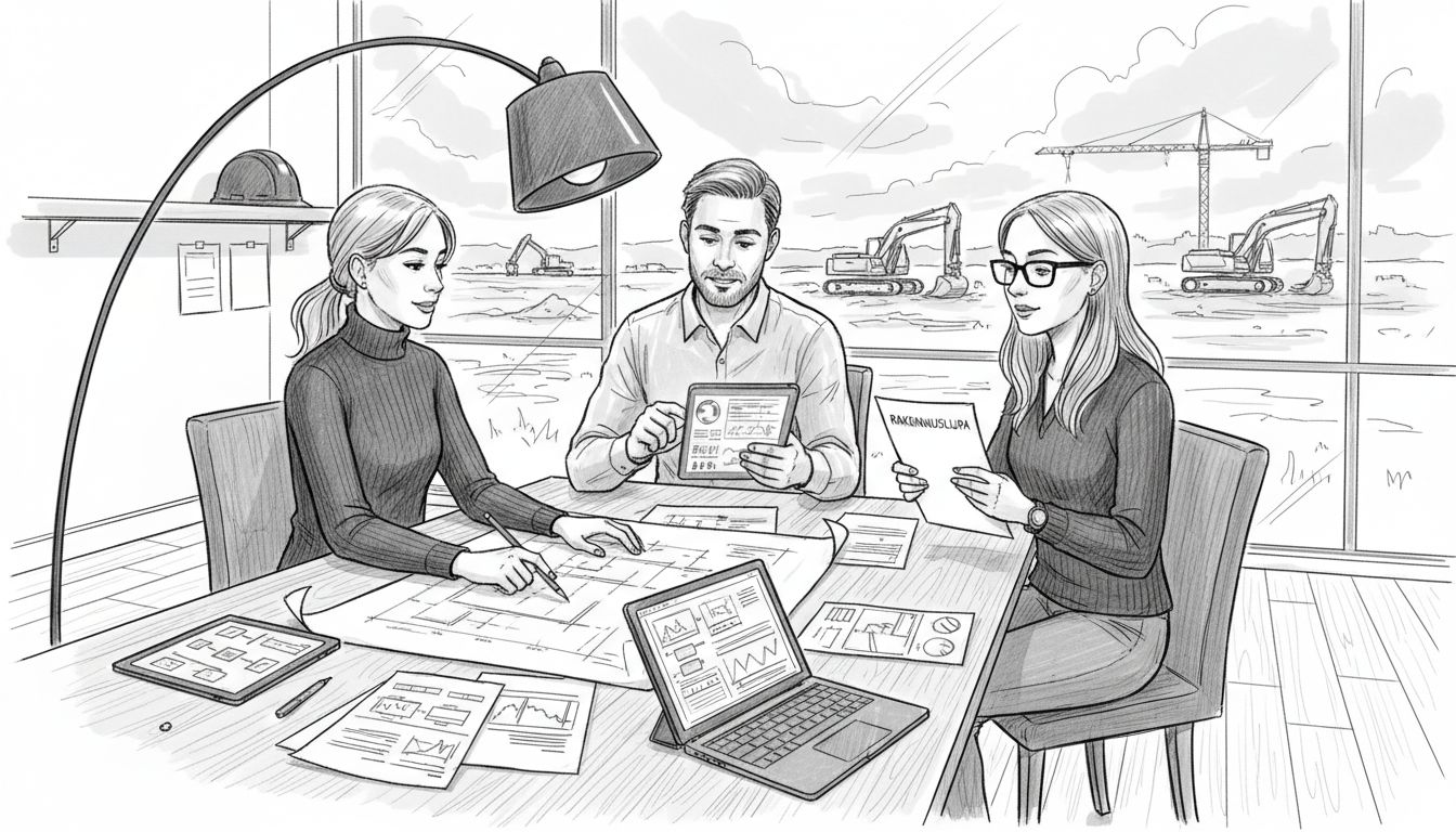 rakentamisen esivalmistelut tiimi