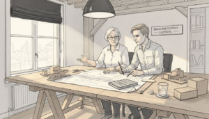 Puurakentamiseen erikoistuneen arkkitehtitoimiston suunnitteluprosessi