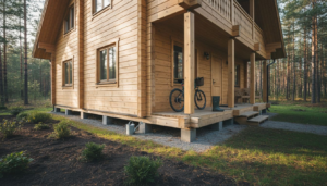 Exklusive Blockhausvilla in idyllischer Naturlage mit liebevoll gestalteten Details