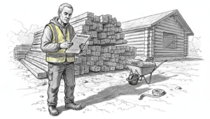 Työmaan vastaava tarkistaa rakennusprojektin aikataulua