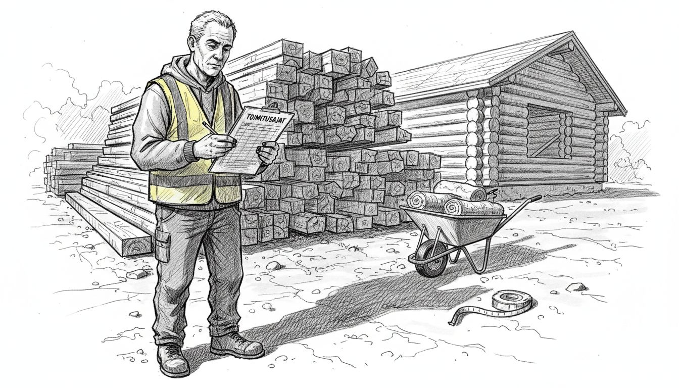 Työmaan vastaava tarkistaa rakennusprojektin aikataulua