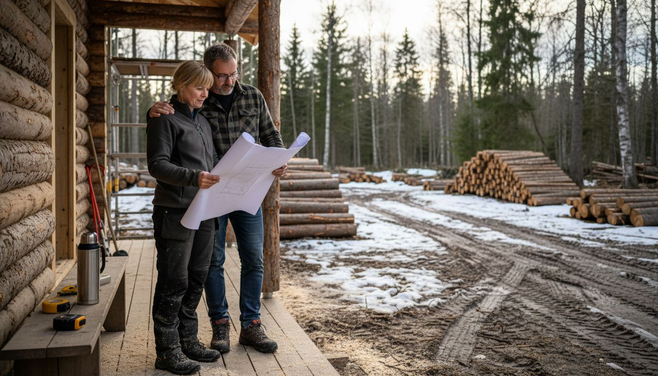 Par delar med sig av sina erfarenheter från att bygga en timmervilla