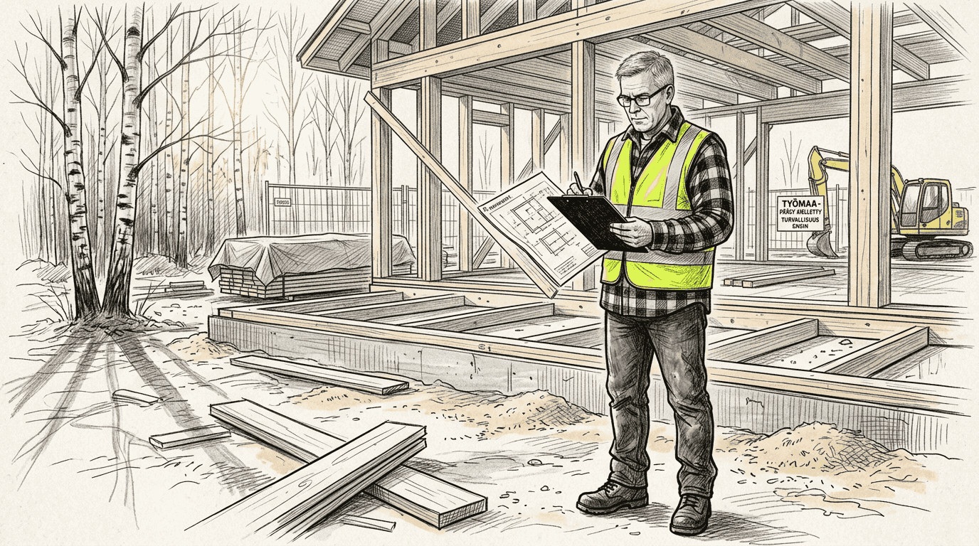 Puutyömaan vastaava työnjohtaja Suomessa