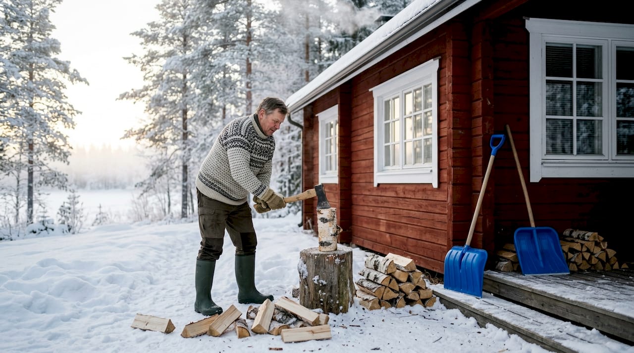 Att tillbringa vintern i ett sommarhus som är ordentligt vinterisolerat i Finland