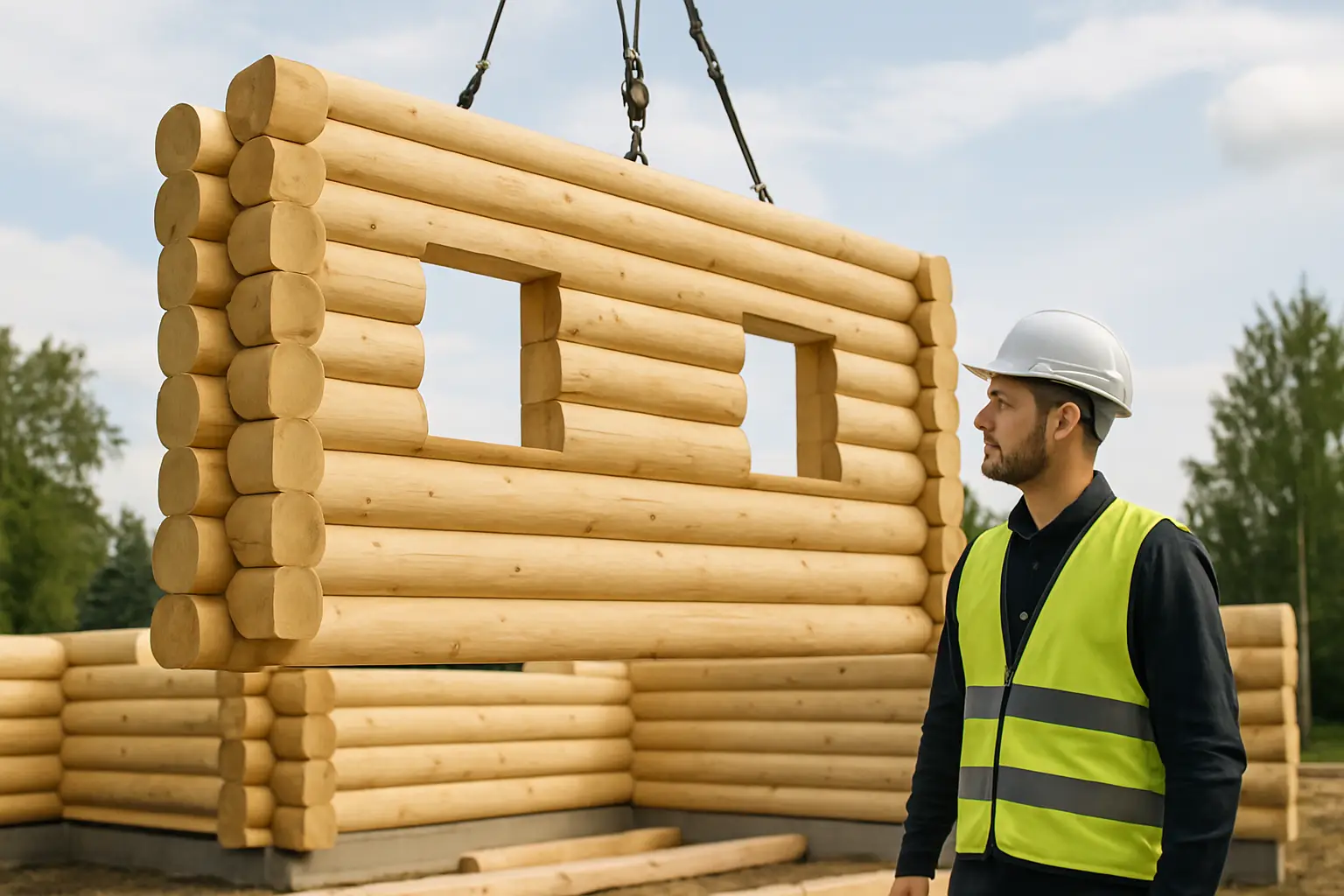 Kuinka nopeasti hirsirunko saadaan tontille?