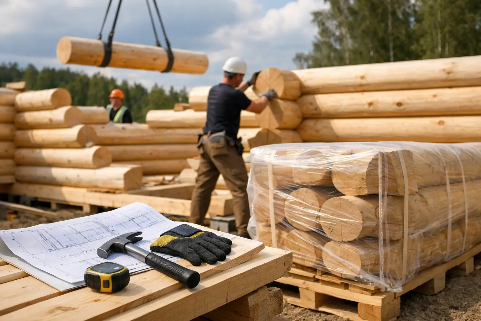 Mitä hirsirunkotoimitus sisältää käytännössä?