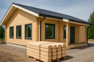 Muuttovalmis hirsitalo runkotoimituksella