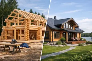 Pelkkä hirsirunko vai muuttovalmis?