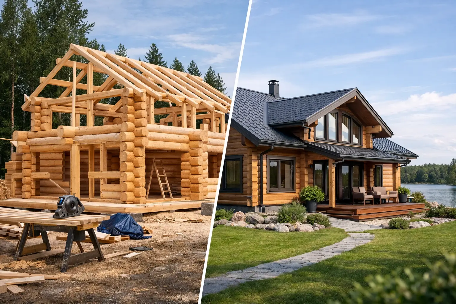 Pelkkä hirsirunko vai muuttovalmis?