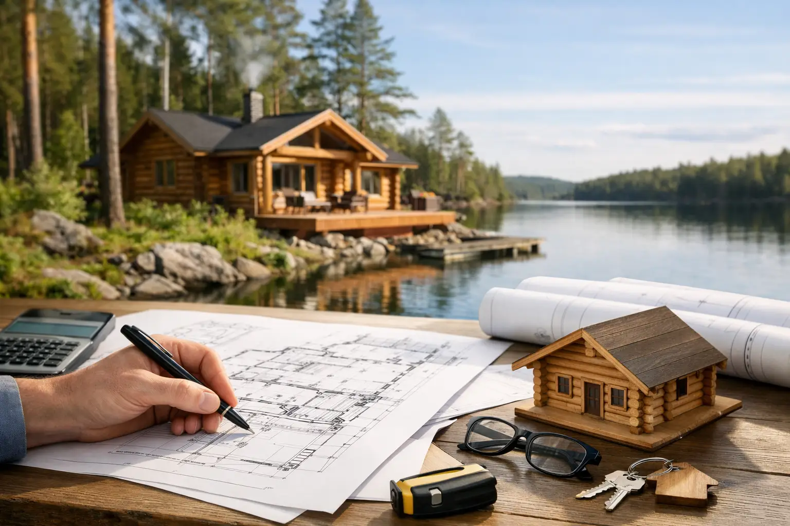 Hirsimökin hankintaopas omilla suunnitelmilla