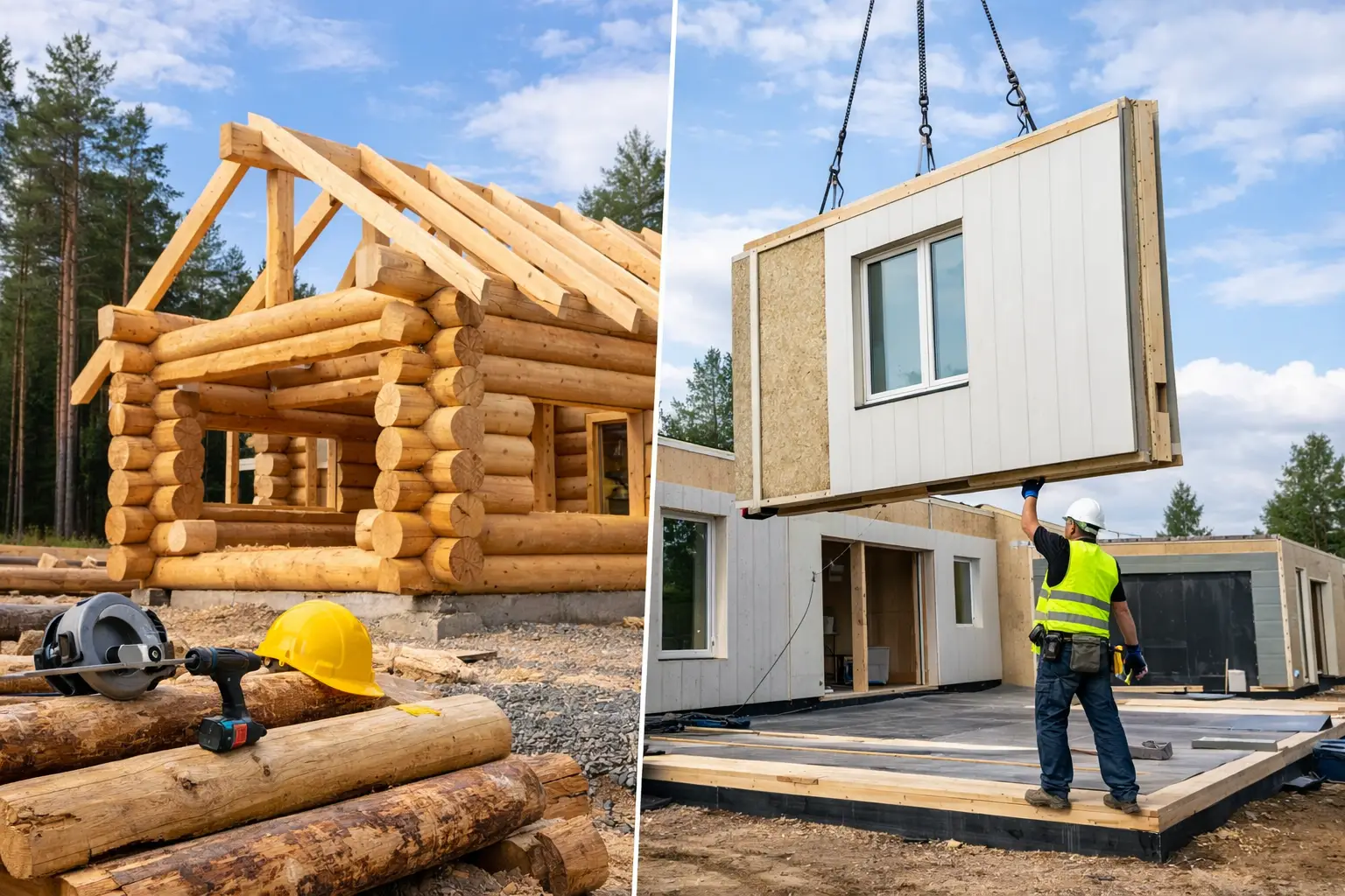 Hirsitalon runkotoimitus vs elementtitalo