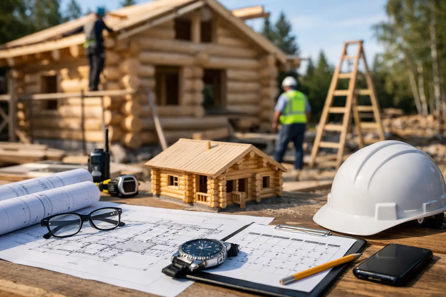 Rakennusluvan jälkeen hirsitaloprojektin aikataulu