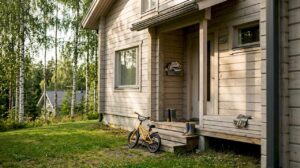 Finnish modular timber home exterior view